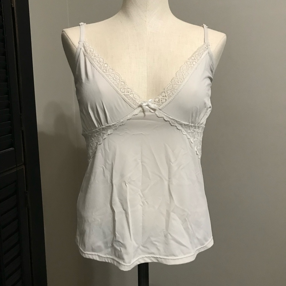 White lace cami top